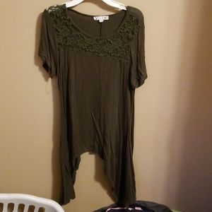 Army green blouse